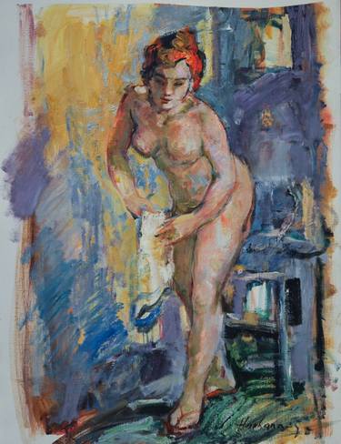 Print of Figurative Nude Paintings by Hovhannes Haroutiounian