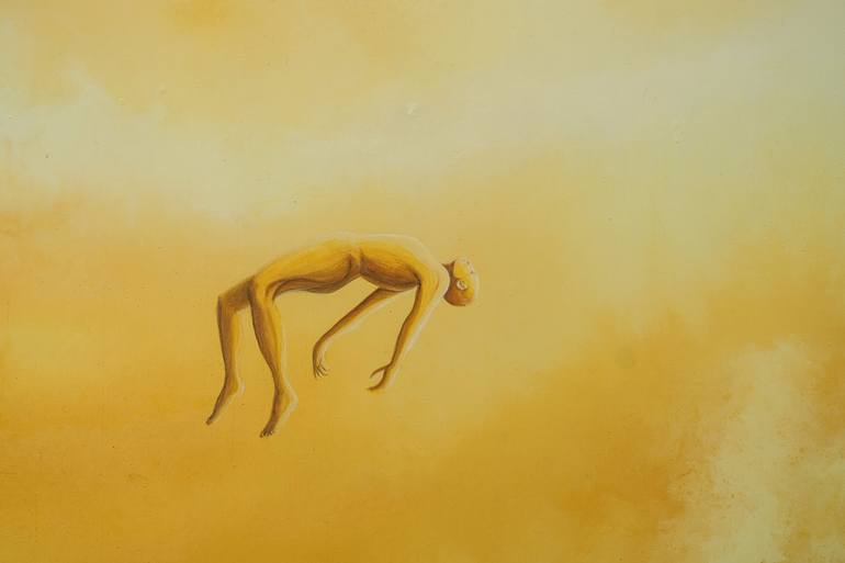 Original Surrealism Outer Space Painting by Roque Reyes