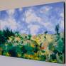 A peaceful landscape. I like to think that these types of paintings are part of the impressionist trend, especially this painting reminds me of Vincent van Gogh's paintings, whom I admire very much.