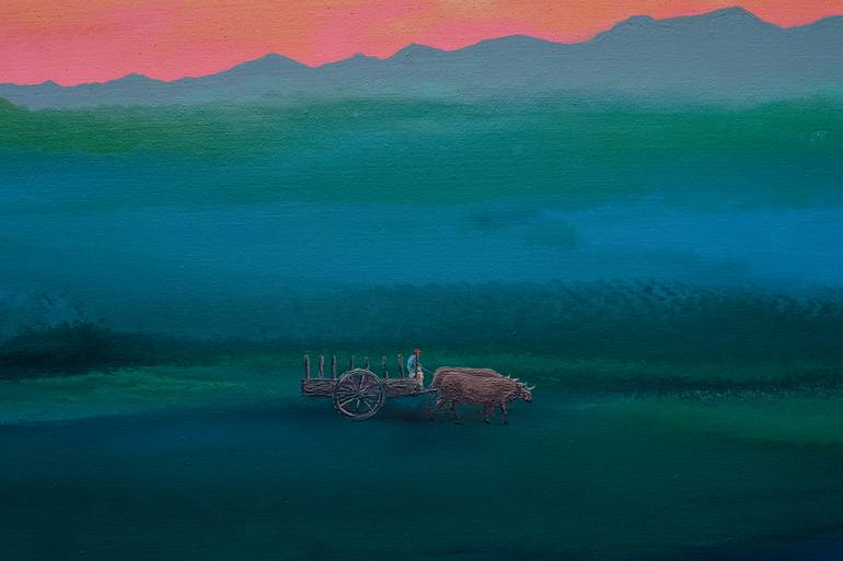 Original Figurative Landscape Painting by Roque Reyes