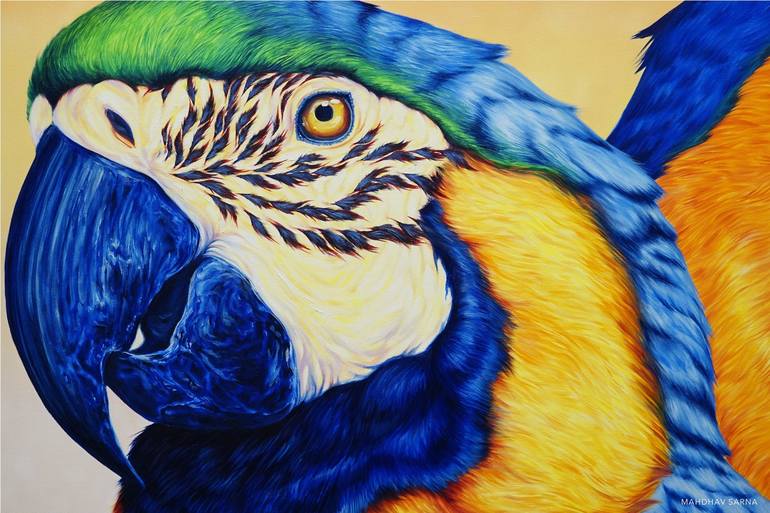 Original Contemporary Animal Painting by Mahdhav Sarna