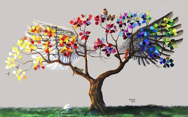 Print of Illustration Tree Paintings by Marcelo Blu