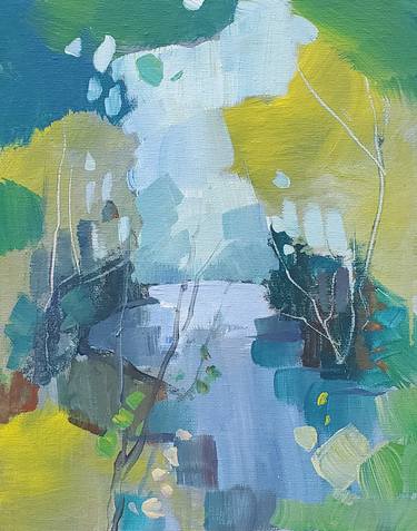 Original Abstract Landscape Painting by Sheila Romard