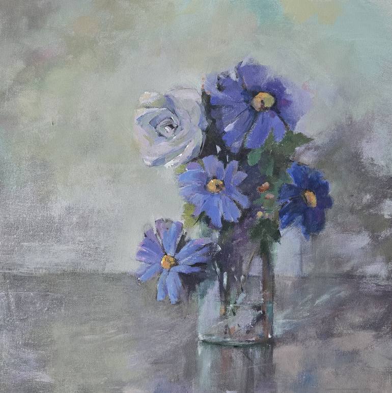 Morning LIght in Blue Painting by Sheila Romard | Saatchi Art