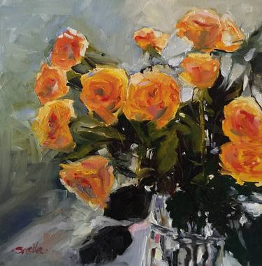 Original Impressionism Floral Paintings by Sheila Romard
