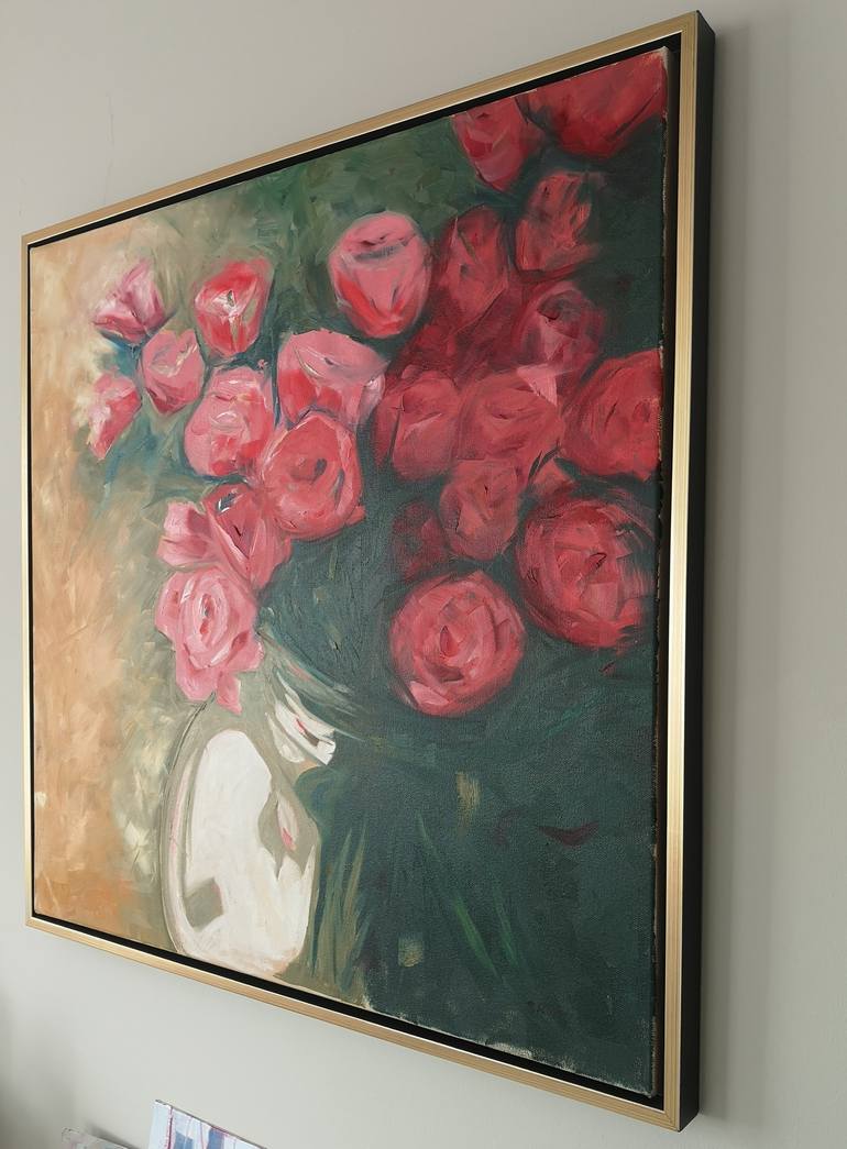 Original Impressionism Floral Painting by Sheila Romard