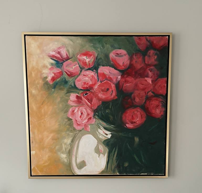 Original Impressionism Floral Painting by Sheila Romard