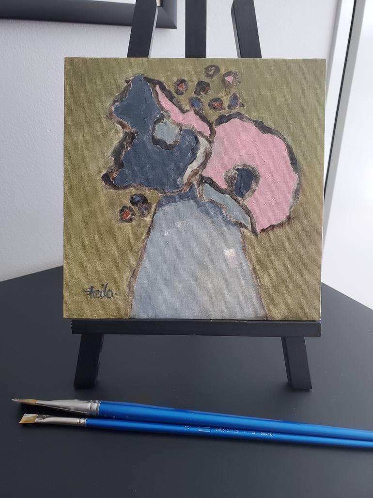 Original Impressionism Floral Painting by Sheila Romard