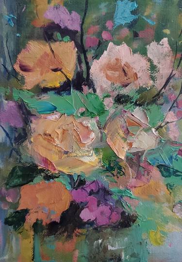 Print of Impressionism Floral Paintings by Sheila Romard