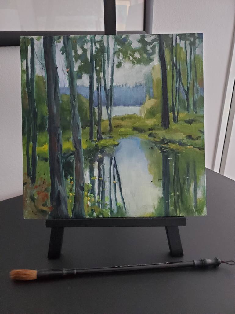 Original Impressionism Landscape Painting by Sheila Romard