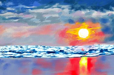 Original Figurative Beach Digital by Doodle Intent