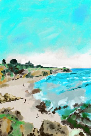 Original Abstract Beach Digital by Doodle Intent