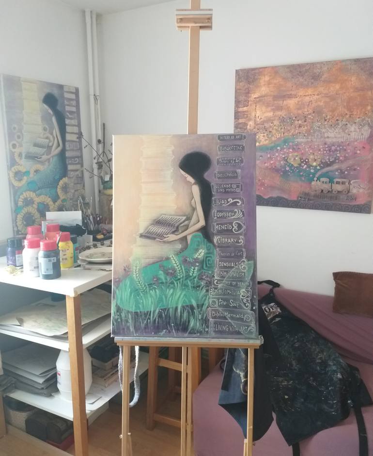 Original Art Deco Fantasy Painting by Teo Soos