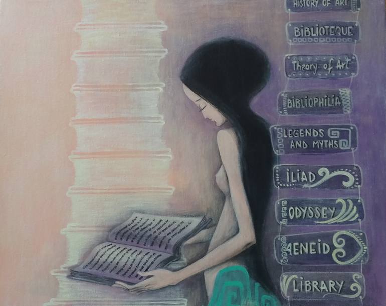 Original Art Deco Fantasy Painting by Teo Soos