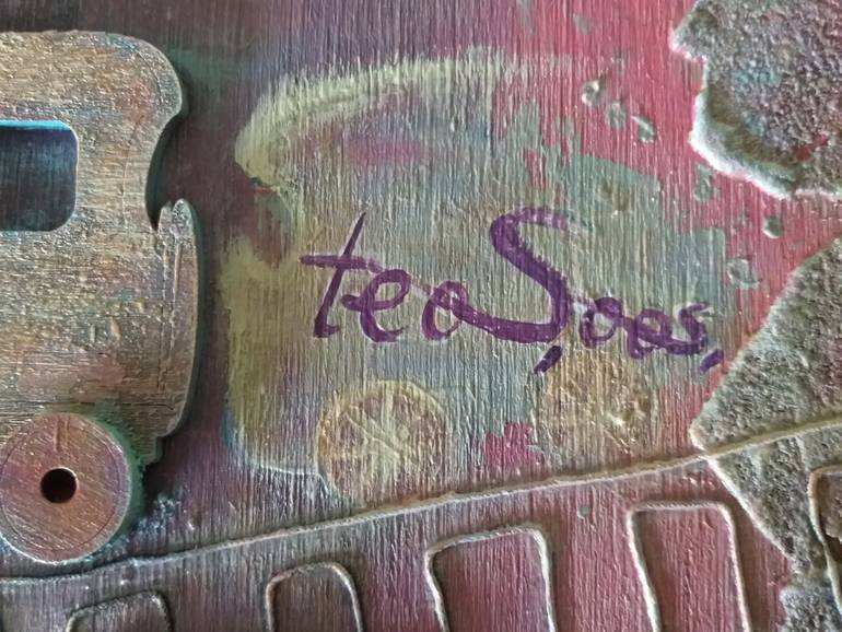 Original Abstract Landscape Painting by Teo Soos