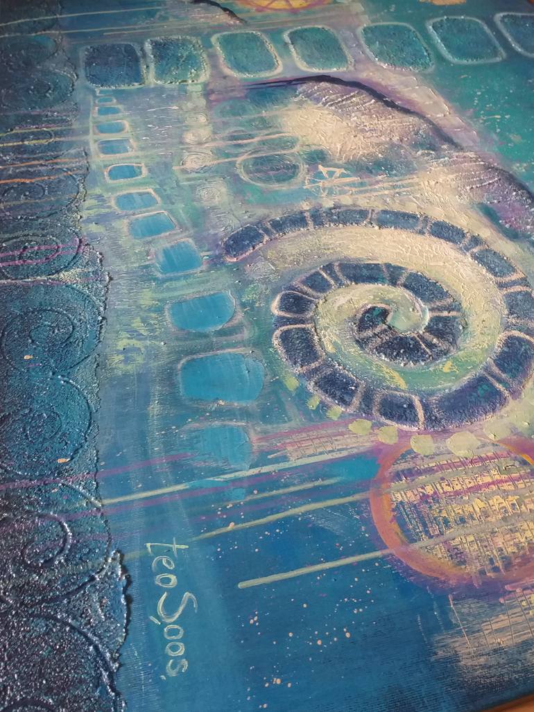 Original Conceptual Abstract Painting by Teo Soos