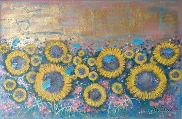 Original Impressionism Floral Paintings by Teo Soos