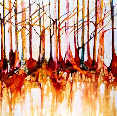 Print of Abstract Tree Paintings by Caia Matheson