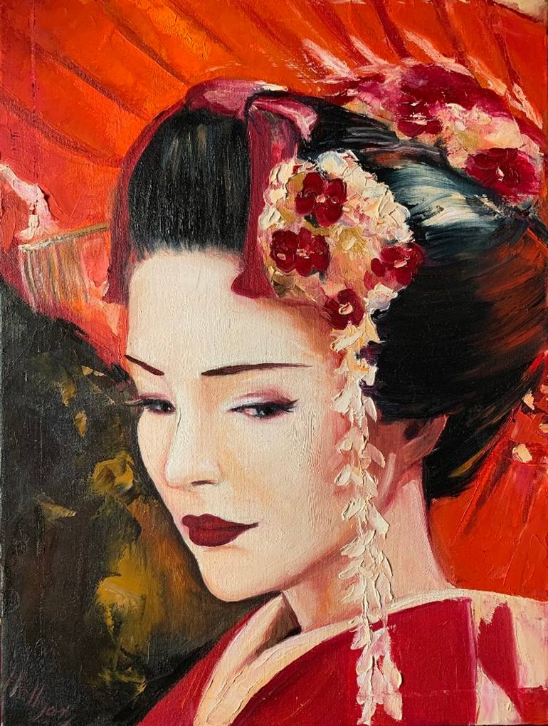 JAPANESE DREAMING Painting by Denys Kliucherov Saatchi Art