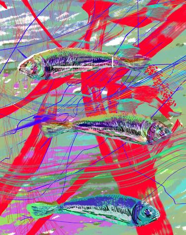 Print of Abstract Expressionism Abstract Digital by Mu ri