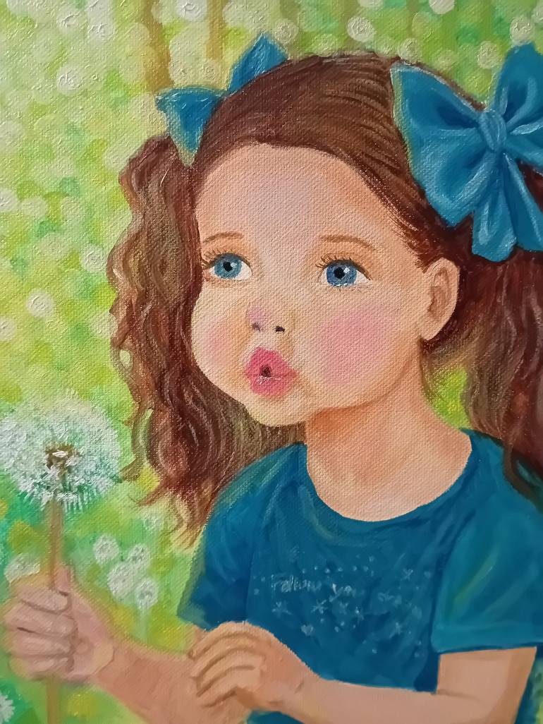 Original Figurative Children Painting by Aleksandra Raisic