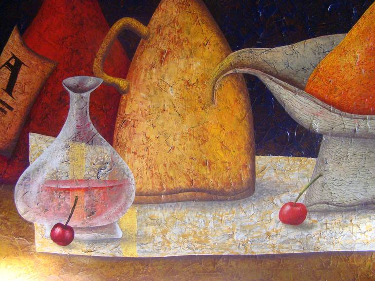 Original Abstract Expressionism Food & Drink Painting by Andrej Lozovoj