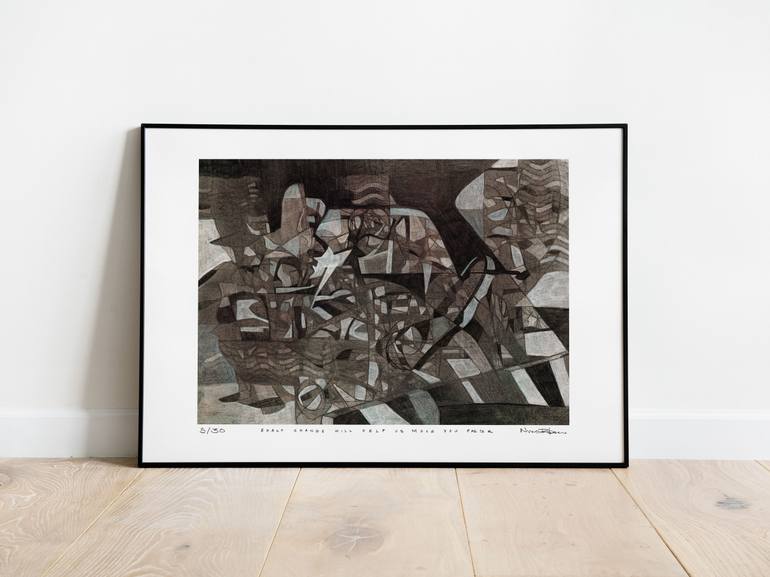 Original Abstract Cinema Drawing by Nuno Ribeiro