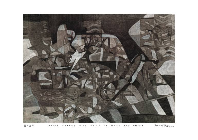 Original Abstract Cinema Drawing by Nuno Ribeiro