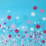 SOLD - Cosmos Flowers by Kirstin McCoy