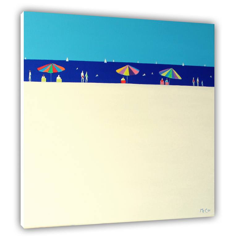 Original Abstract Beach Painting by Kirstin Mccoy