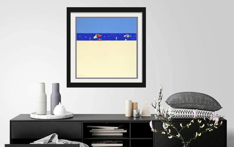 Original Minimalism Beach Painting by Kirstin McCoy