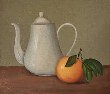 White Teapot and Orange thumb