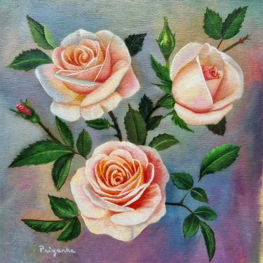 Print of Impressionism Floral Paintings by PRIYANKA SINGH