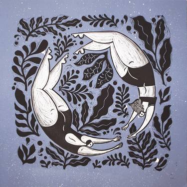 Original Black & White Water Printmaking by Zoë Power