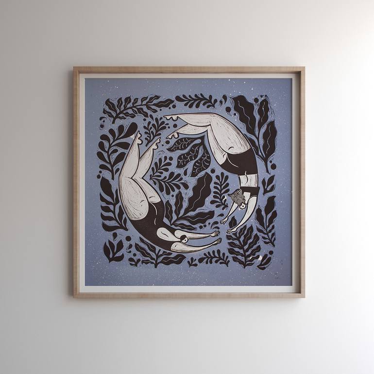 Original Black & White Water Printmaking by Zoë Power