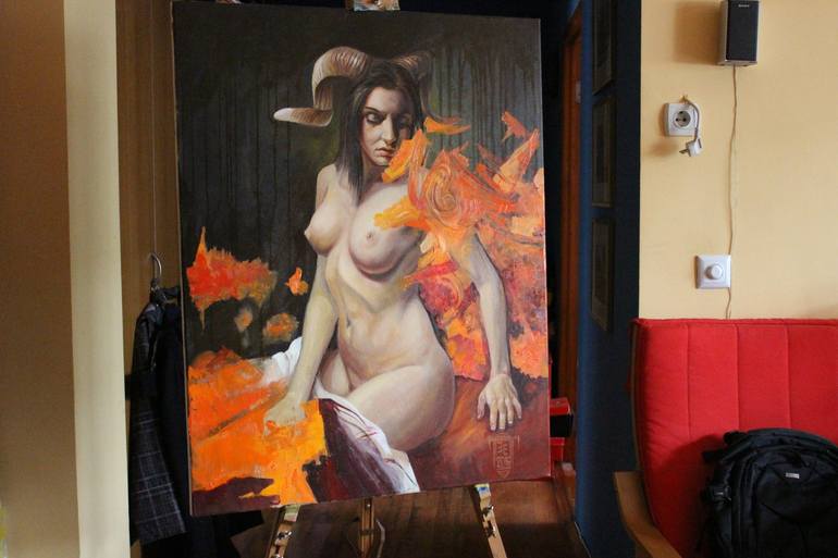 Original Nude Painting by Enache Emilian