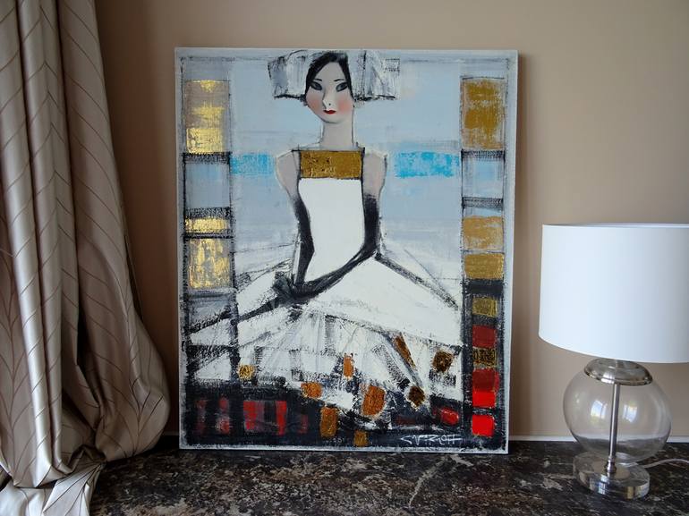 Original Art Deco Women Painting by Andrey Smirnoff