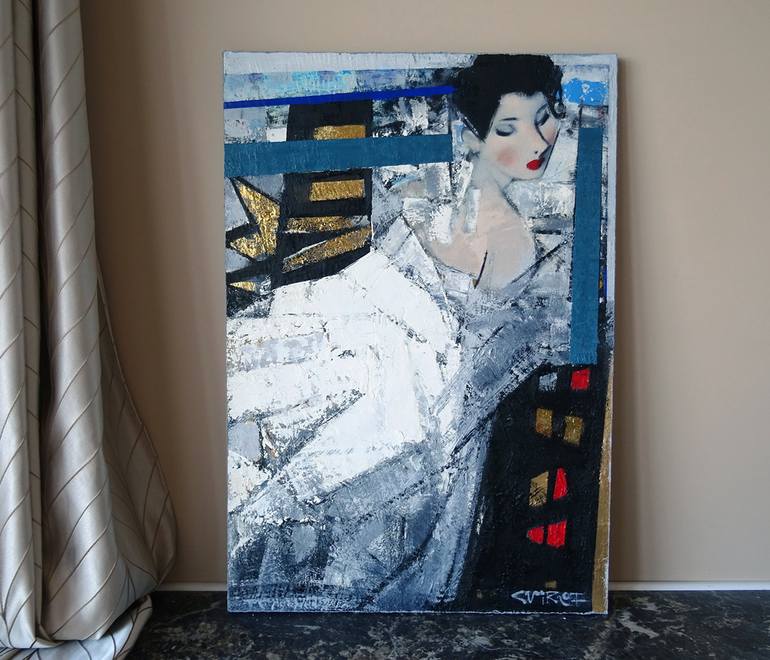 Original Art Deco Portrait Painting by Andrey Smirnoff