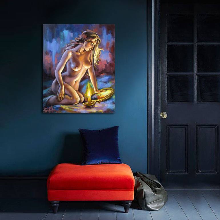 Original Classicism Nude Painting by Kostiantyn Shyptia