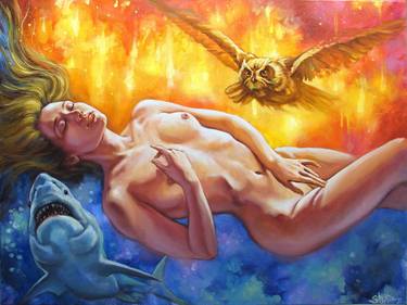 Original Conceptual Erotic Paintings by Kostiantyn Shyptia