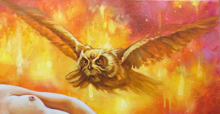 Original Conceptual Erotic Painting by Kostiantyn Shyptia