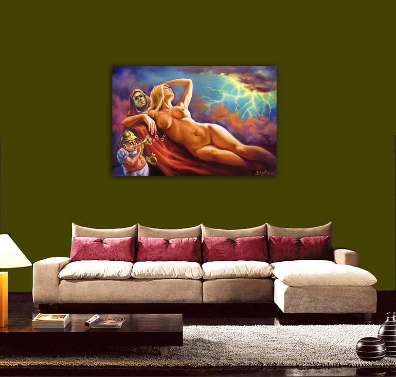 Original Conceptual Classical mythology Painting by Kostiantyn Shyptia