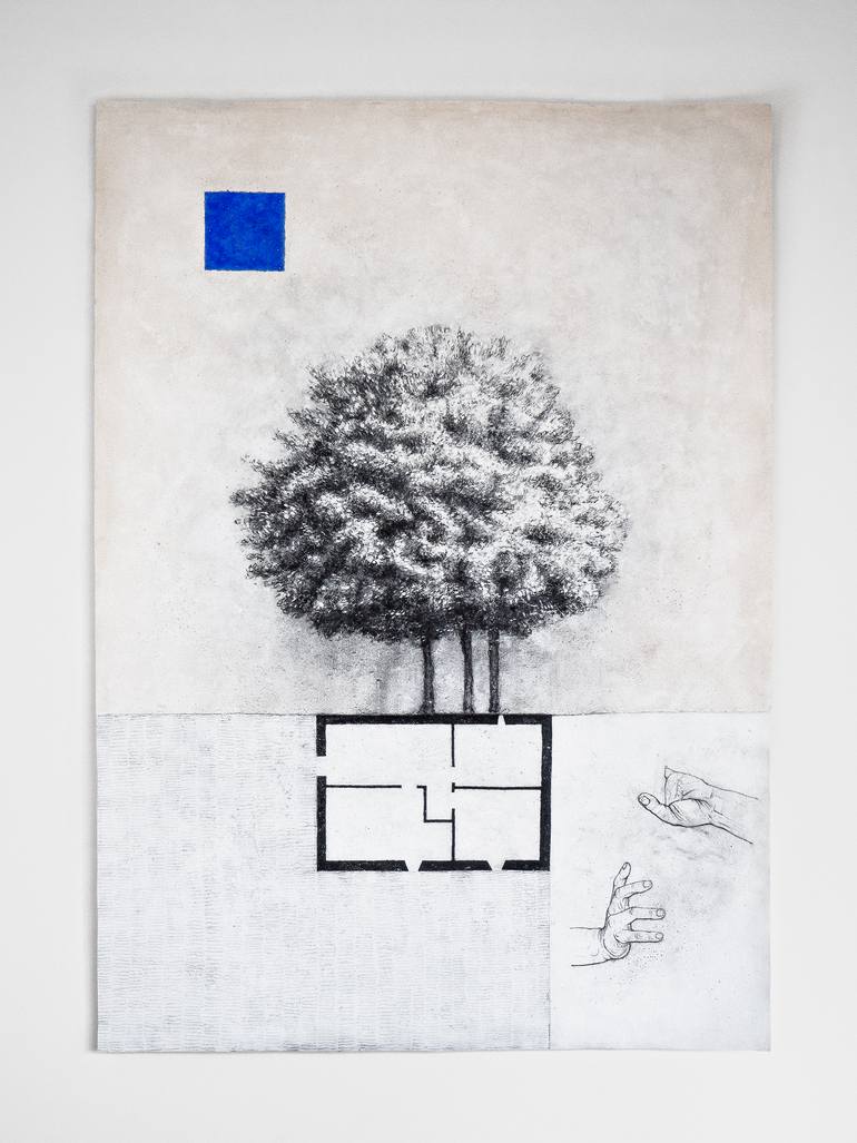 Original Abstract Architecture Painting by Alexandre Liberato