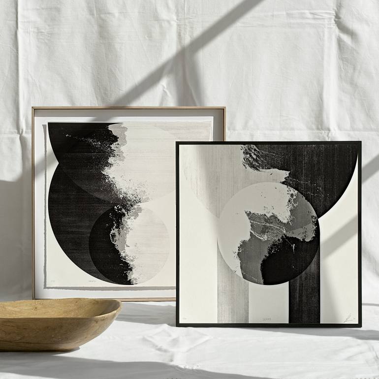 Original Abstract Seascape Mixed Media by Alexandre Liberato