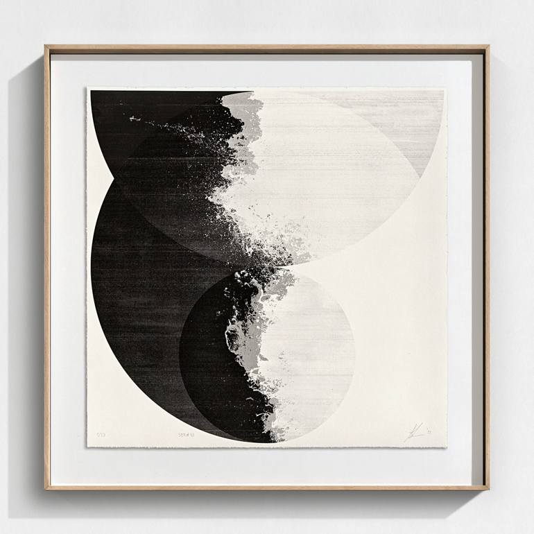 Original Abstract Seascape Mixed Media by Alexandre Liberato