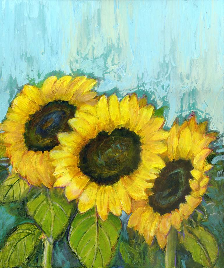 Sunflowers Painting by Blenda Tyvoll Studio | Saatchi Art