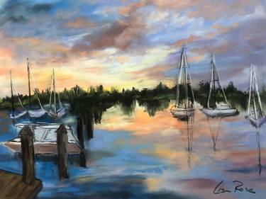 Print of Impressionism Sailboat Drawings by Lisa Rose