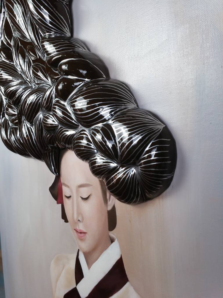 Original Abstract People Painting by Hyunsook Byun