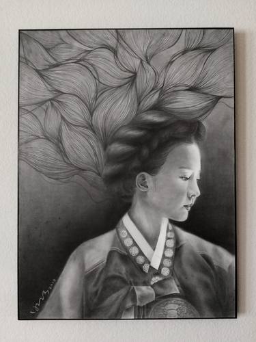 Print of Fine Art Portrait Drawings by Hyunsook Byun