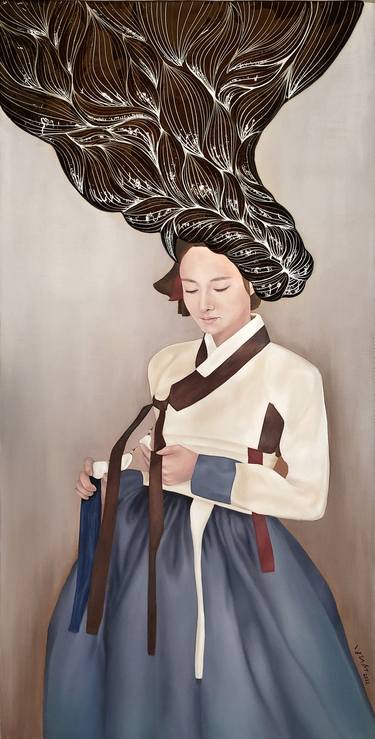 Saatchi Art Artist Hyunsook Byun; Paintings, “Yeo-ja[woman] 11” #art